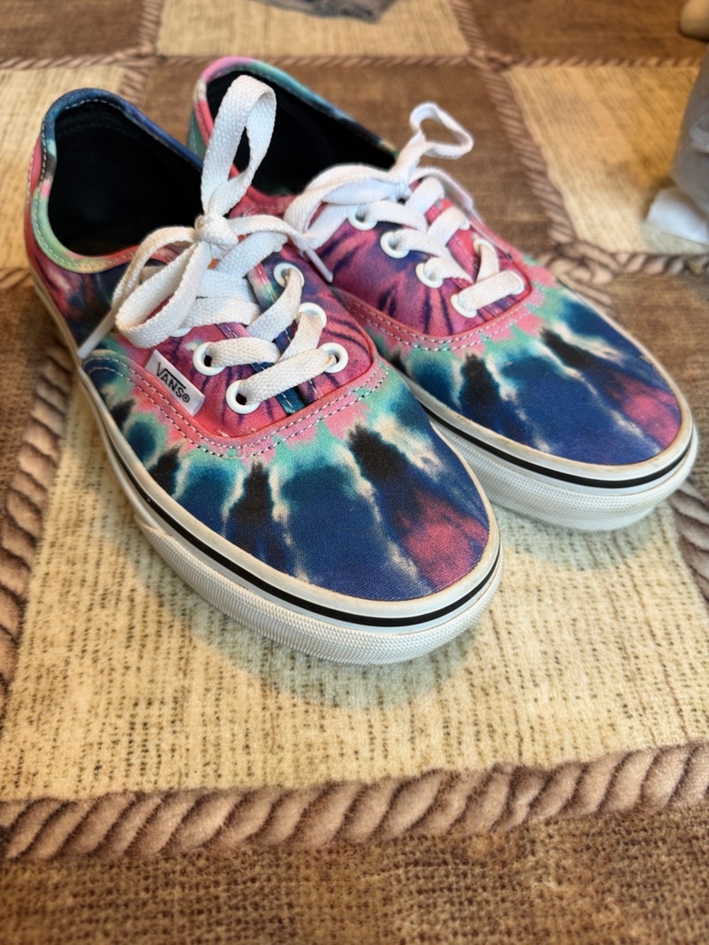 Vans Kids Tie-Dye Canvas Sneakers - Blue Pink Teal